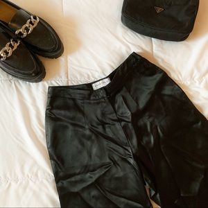 Chantal G Silky Black Wide Leg Trousers